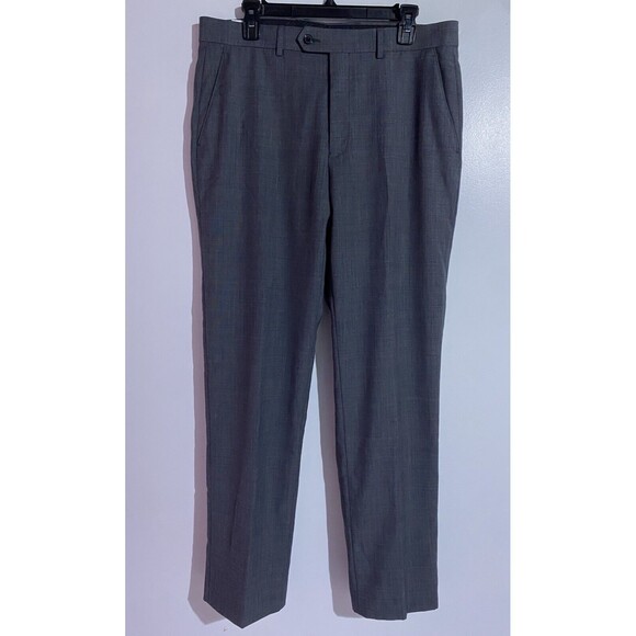 Ralph Lauren Dress Pants Mens 34x32 Gray Wool Straight office Business Trousers